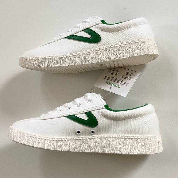 NWT Tretorn Nylite Plus White and Green Sneakers - Picture 4 of 11